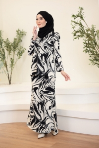 Dayang Cardigan Kurung in Granite